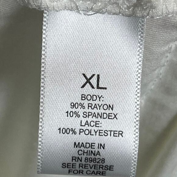 LOGO‎ Layers by Lori Goldstein Ivory Tunic XL Mesh Hem Pockets Fairy Ethereal - Picture 6 of 6